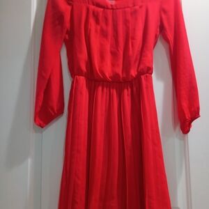 Romeo & Juliet Couture Red Pleated Tie Front Sundress
